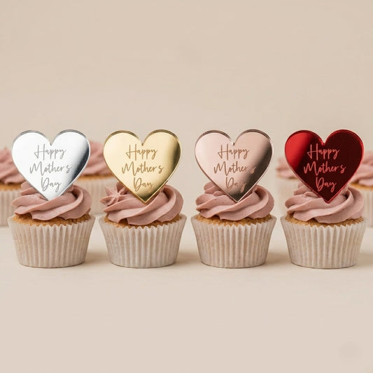 Mini cake topper Happy mother's day corazón