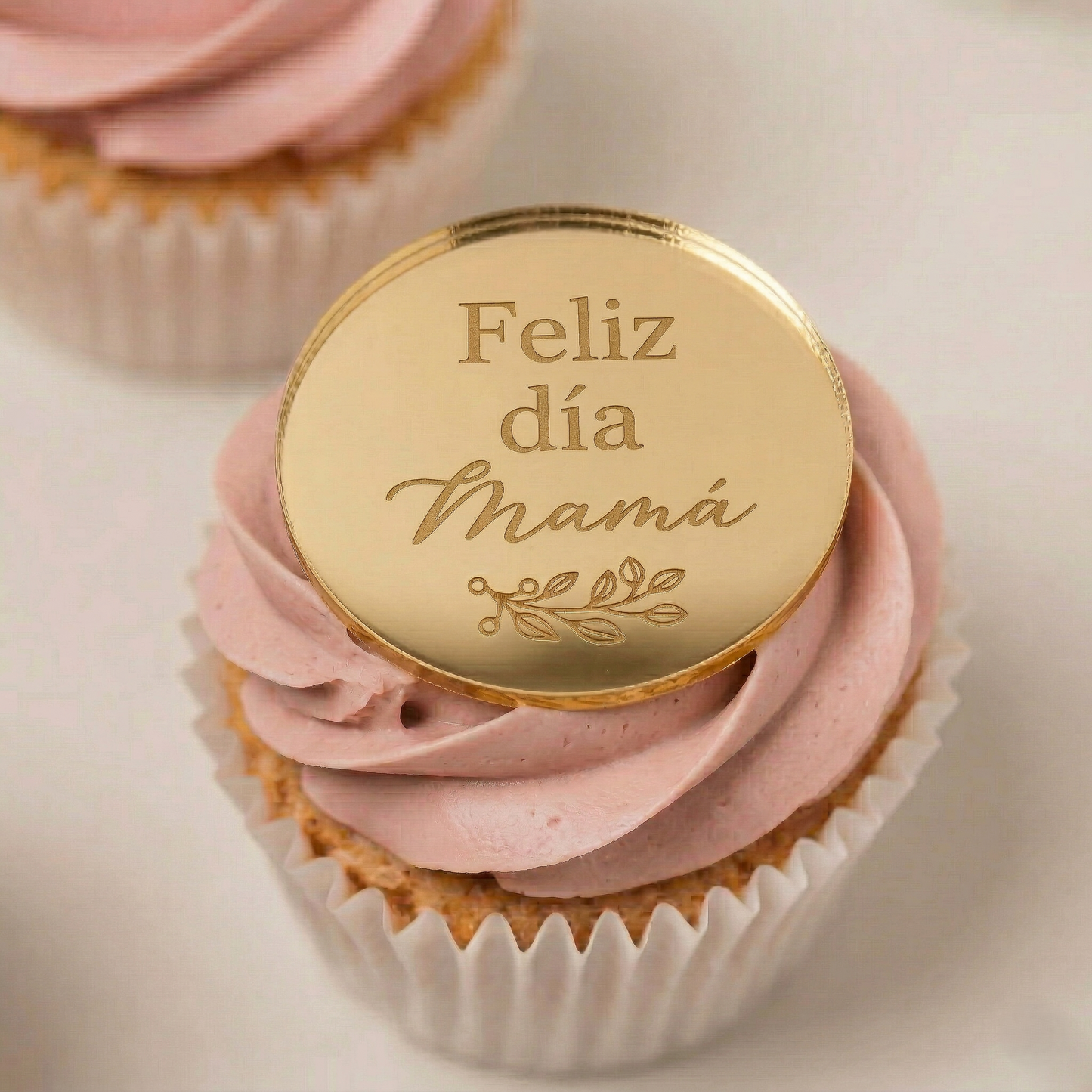 Mini cake topper Feliz día mamá circular